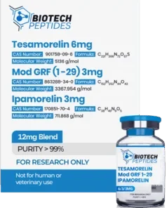 Tesamorelin & CJC-1295 (Mod GRF 1-29) & Ipamorelin Blend (12mg)